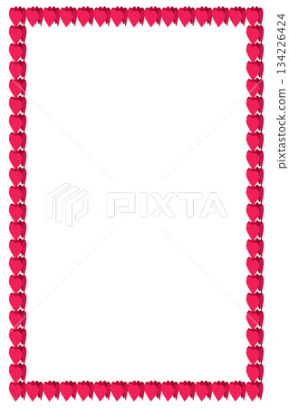 Red hearts Valentine day frame background Red hearts Valentine day frame background 134226424