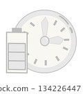 long battery life with Clock Illustration 134226447