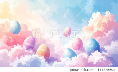 Easter-themed backgrounds are perfect for promotional backgrounds. 134226608