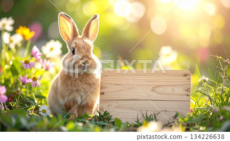 Easter-themed backgrounds are perfect for promotional backgrounds. 134226638
