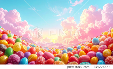 Easter-themed backgrounds are perfect for promotional backgrounds. 134226668