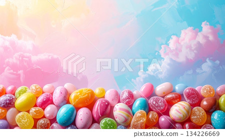 Easter-themed backgrounds are perfect for promotional backgrounds. 134226669