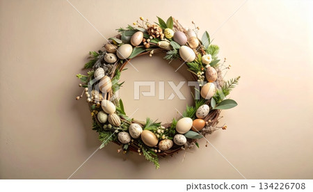 Easter-themed backgrounds are perfect for promotional backgrounds. 134226708