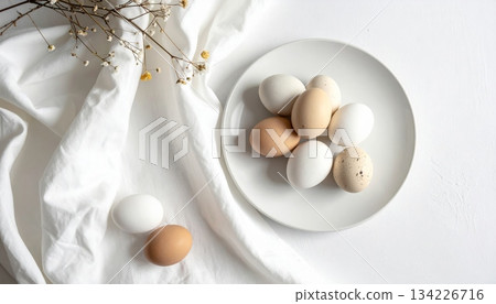 Easter-themed backgrounds are perfect for promotional backgrounds. 134226716