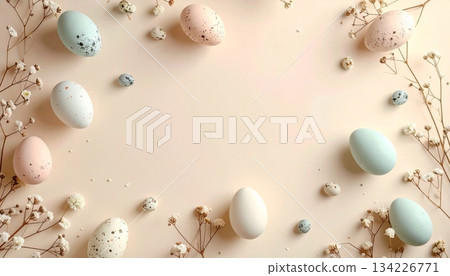 Easter-themed backgrounds are perfect for promotional backgrounds. 134226771