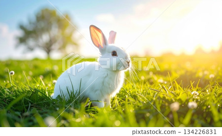 Easter-themed backgrounds are perfect for promotional backgrounds. 134226831