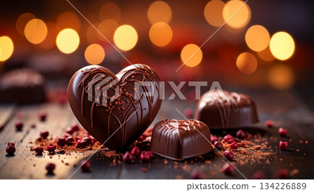 Romantic red and pink heart shapes for a sweet Valentine's Day holiday background or decoration Romantic red and pink heart shapes for a sweet Valentine's Day holiday background or decoration 134226889