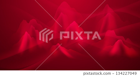 Modern design vector illustration of beautiful Chinese ink landscape painting. 134227049