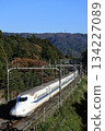 The Tokaido Shinkansen running near Sekigahara The Tokaido Shinkansen running near Sekigahara 134227089