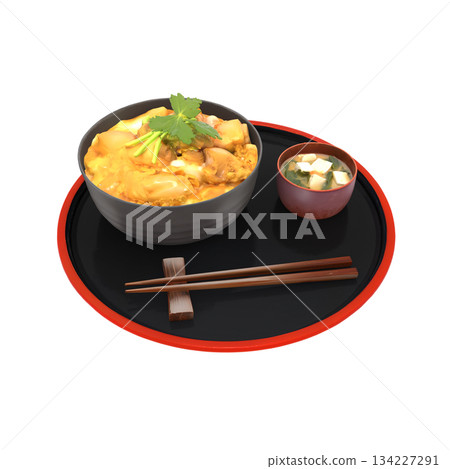 Oyakodon, a standard set meal at school cafeterias and restaurants Oyakodon, a standard set meal at school cafeterias and restaurants 134227291