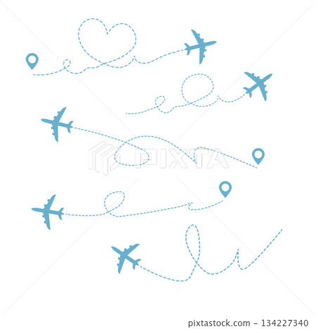 Blue plane set Blue plane set 134227340