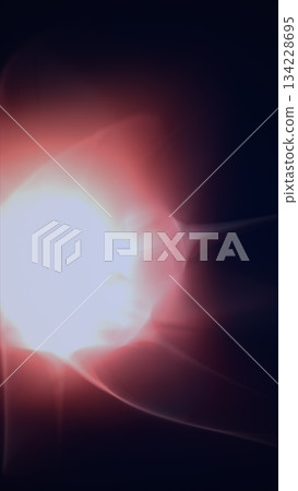 Blinding burst of red and white glowing light with lens flares creating abstract cosmic energy Blinding burst of red and white glowing light with lens flares creating abstract cosmic energy 134228695