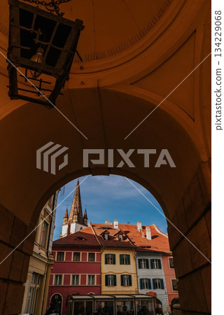 View of historic center of Sibiu Romania View of historic center of Sibiu Romania 134229068
