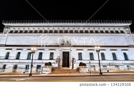 Corcoran Gallery of Art illuminated at night in Washington, D.C., United States 134229108