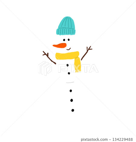 Snowman's illustration 134229488
