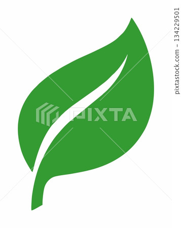 Green leaf eco symbol vector 134229501