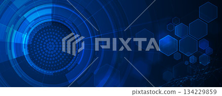 Technology and science banner or header. Connected neural cloud network Technology and science banner or header. Connected neural cloud network 134229859