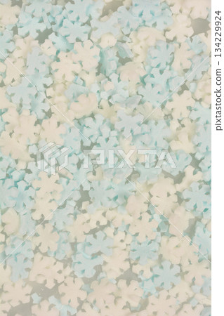 Blue and White Snowflakes 134229924