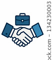 Handshake business vector icon illustration 134230003