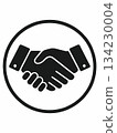 Handshake business vector icon illustration 134230004