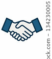 Handshake business vector icon illustration 134230005