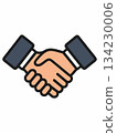 Handshake business vector icon illustration 134230006