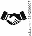 Handshake business vector icon illustration 134230007
