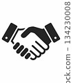 Handshake business vector icon illustration 134230008
