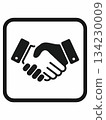 Handshake business vector icon illustration 134230009