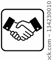 Handshake business vector icon illustration 134230010