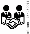 Handshake business vector icon illustration 134230011