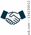 Handshake business vector icon illustration 134230012