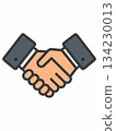 Handshake business vector icon illustration 134230013