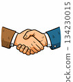 Handshake business vector icon illustration 134230015