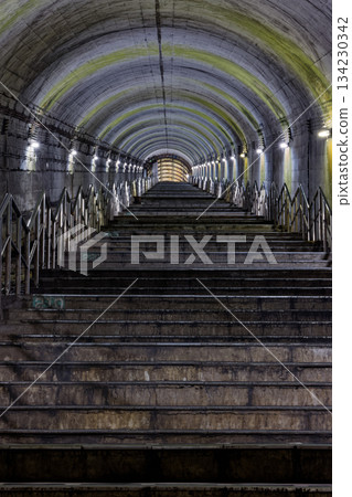Stairs to the underground platform of Doai Station on the Joetsu Line Stairs to the underground platform of Doai Station on the Joetsu Line 134230342
