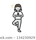 做瑜伽的女人 134230929