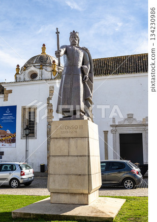 Statue of King Afonso III in Afonso Square, Praca do Afonso in F Statue of King Afonso III in Afonso Square, Praca do Afonso in F 134230986
