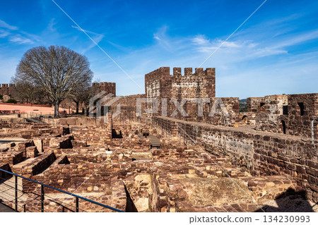 Silves, Portugal - Feb 21, 2025: Silves Castle in the South of Portugal in the Algarve region 134230993