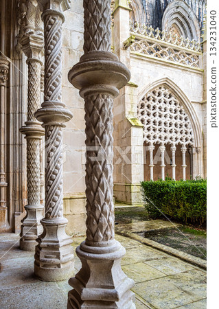 Batalha, Portugal - Mar 07, 2025: Monastery of Batalha is a Dominican convent in the civil parish of Batalha, Portugal Batalha, Portugal - Mar 07, 2025: Monastery of Batalha is a Dominican convent in the civil parish of Batalha, Portugal 134231040