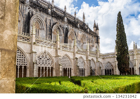 Batalha, Portugal - Mar 07, 2025: Monastery of Batalha is a Dominican convent in the civil parish of Batalha, Portugal 134231042