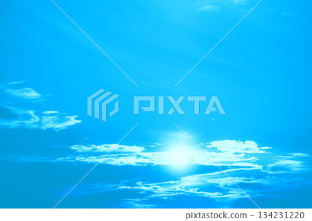 Blue cloudy sky at daylight. Sky texture. Abstract nature background Blue cloudy sky at daylight. Sky texture. Abstract nature background 134231220