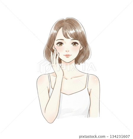 護膚美容女性裸露肌膚 134231607