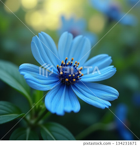 AI generated Highresolution image showcasing minuscule water droplets resting on vibrant 134231671