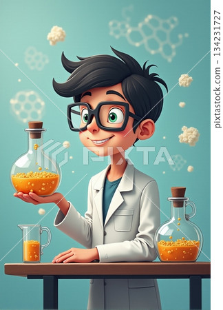 AI generated Graduate scientist engaged in handson scientific investigation and learning AI generated Graduate scientist engaged in handson scientific investigation and learning 134231727