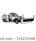Snowplow - snow removal - Special Vehicles, Heavy Equipment Stencil Cut File 134231948