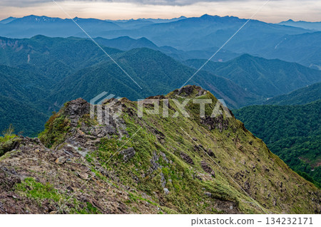 從谷川岳西黑嶺攀登可遠眺尾瀨、日光和上州穗高山脈。 134232171