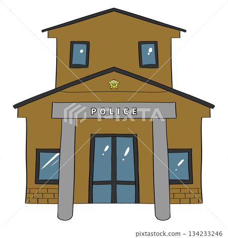 簡單的警亭正面插圖 134233246