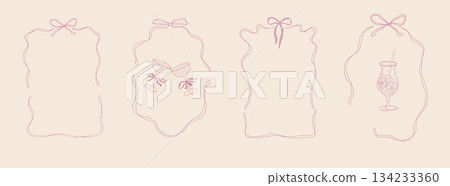Coquette Cocktail Frame Collection for Creative Projects 134233360
