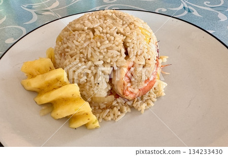 Juicy, mouth-watering fresh Asian dishes at Thailand's outdoor cafe 134233430