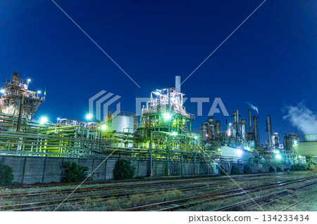 [Kanagawa Prefecture] Chidoricho, Kawasaki City, factory night view 134233434